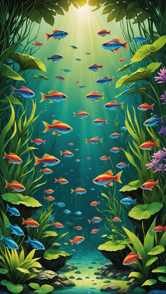 colorful freshwater aquarium fish