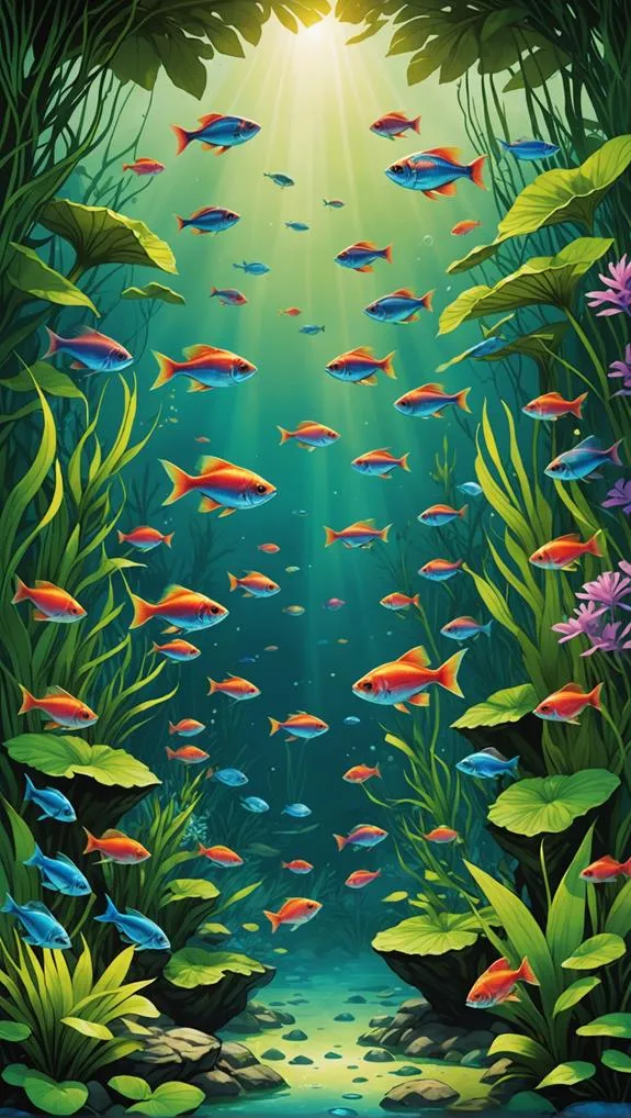 colorful freshwater aquarium fish