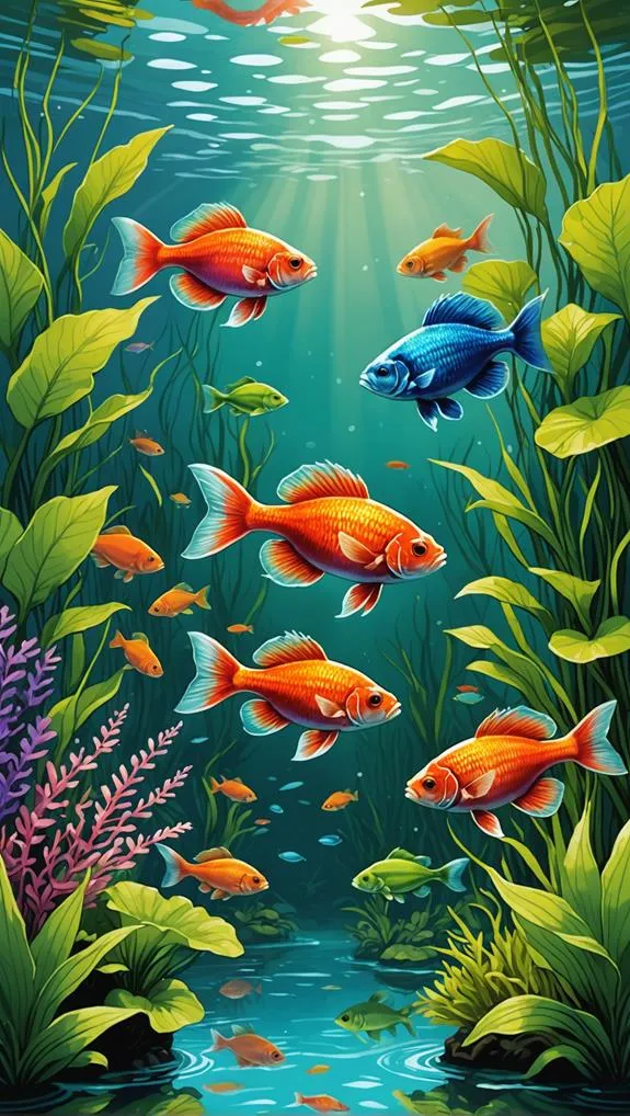 colorful freshwater aquarium fish