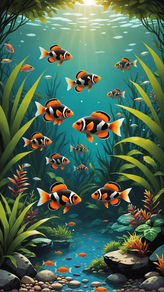 colorful freshwater aquarium fish