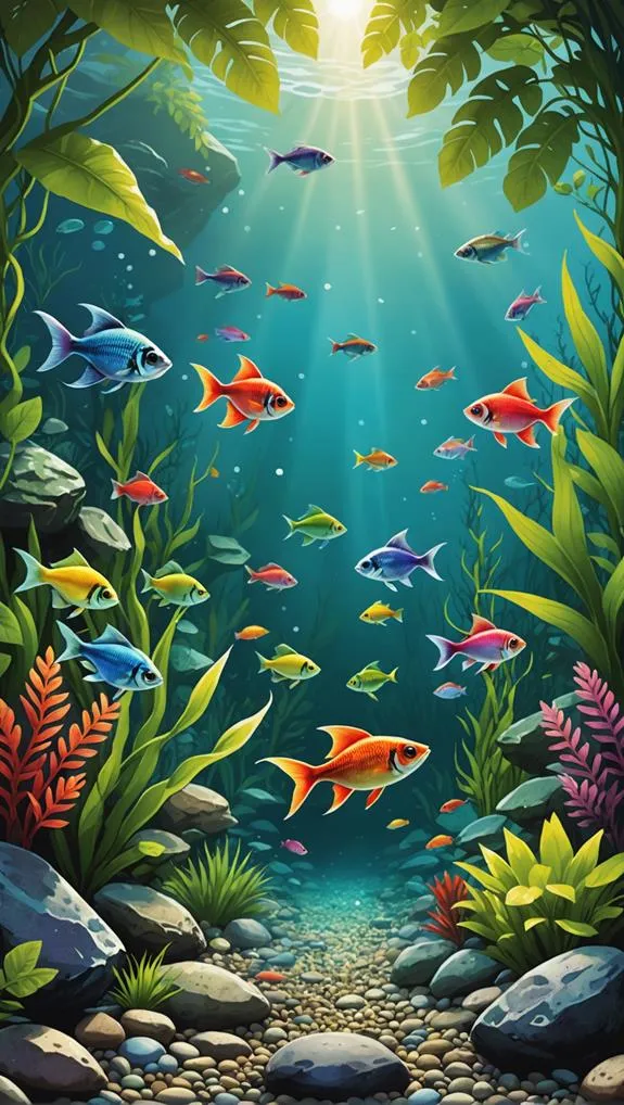 colorful freshwater aquarium fish