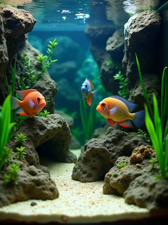 aggressive fish tank setup