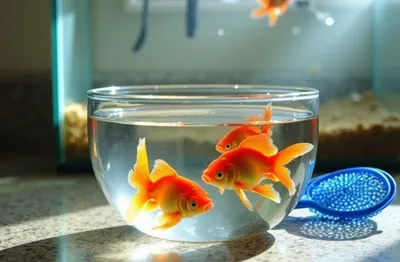 temporary fish bowl placement